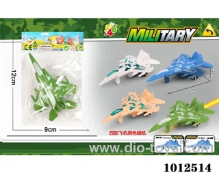 pull back Fighter aircraft 4 color mixed loading in  opp bag