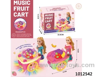 fruit cart with music 2 color mixed loading in color box