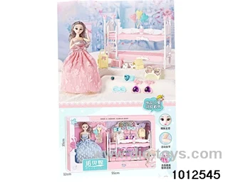 Double doll toys set(Barbie)in window box