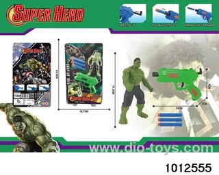 Green Giant Doll+Gun in Blister card