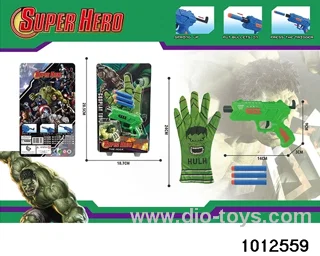 Green Giant Gloves+Gun in Blister card