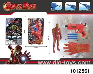 Iron Man Doll Gun Gloves in Blister card