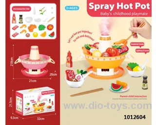 hot pot set with spray 2color mixed loading in color box