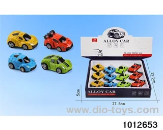 Alloy return car (4 mixed) in display box