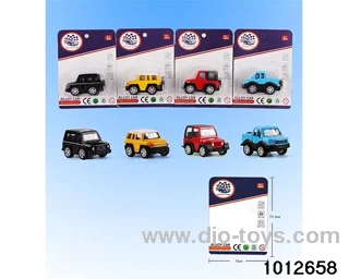 Alloy return car (4 mixed) in Blister card