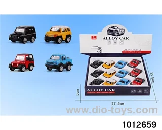 Alloy return car (4 mixed) in display box