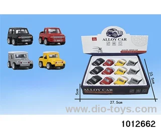 Alloy return car (4 mixed) in display box