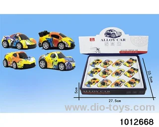 Alloy return car (4 mixed) in display box