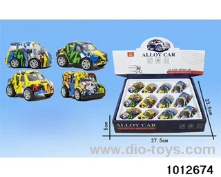 Alloy return car (4 mixed) in display box