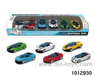 6 sliding simulation sports cars in window box