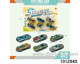 6 sliding sports cars in Blister card