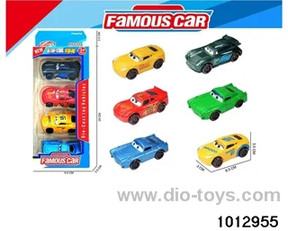 4 6.5CM cars, general mobilization, sliding alloy racing car in window box
