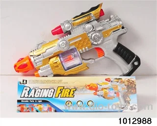 (GCC) Snowflake rotating gun head telescopic mechanical voice gun in PP bag with header