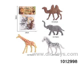 4 5-inch solid animals in poly bag header