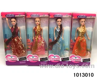 11-inch real Barbie (girl princess play house toy) in window box