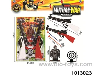 Solid color LAUNCH GUN double needle gun POLICE SET with 2 DART GAME IN BLISTER CARD