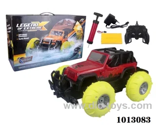 2.4G Four-wheel drive amphibious RC car 2color mixed loading in Color box