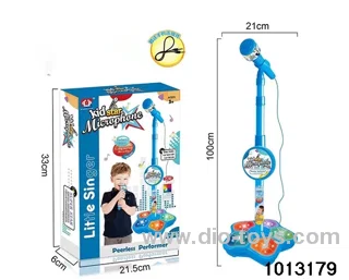 BOY MICROPHONE WITH 5 LIGHT IN COLOR BOX(BLUE)