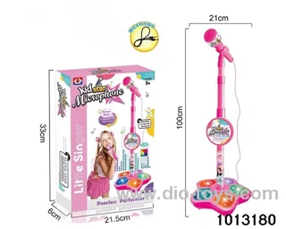 GIRL MICROPHONE WITH 5 LIGHT IN COLOR BOX(BLUE)