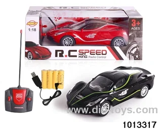 1:18 4ch 27MHz RC car with light in window box（Package electricity）