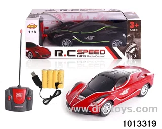 1:18 4ch 27MHz RC car with light in window box（Package electricity）
