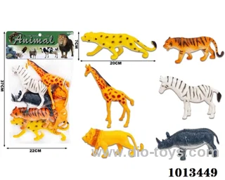 animal set in PP bag with header