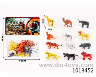 animal set in PP bag with header