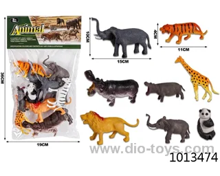 animal set in PP bag with header
