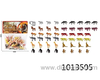 animal set in PP bag with header