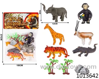 animal set in PP bag with header
