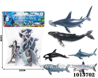 animal set in PP bag with header