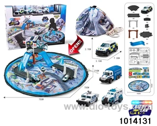Alloy car and track scene toys in color box