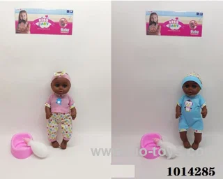 14 inch drink water doll with IC include battery in PP bag with header