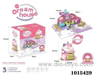 dream house set with  light &music in Color box