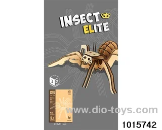 3D wooden small puzzle in color box