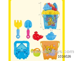 7pcs beach toys in  Net bag