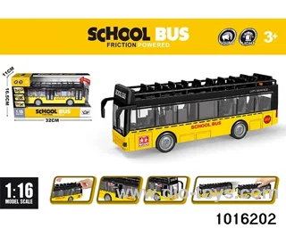1:16 double-decker campus bus in display box