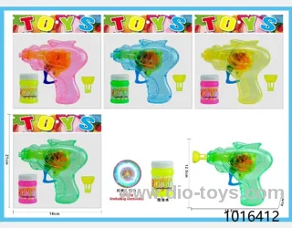 bubble gun with light/random 3 colors
