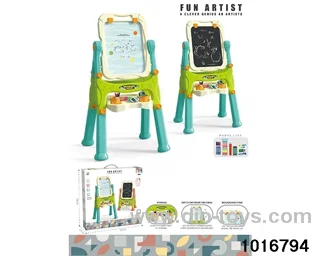 Vertical magnetic double-sided easel (high support feet) in color box