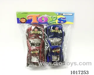 Inertial car 2color mixed loading in poly bag header