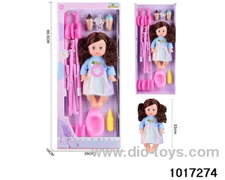 14 inch doll set with ic in window box