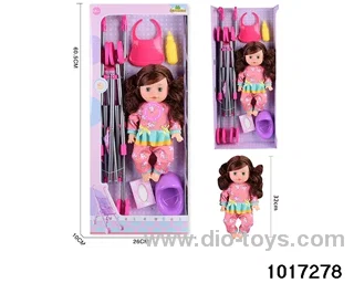 14 inch doll set with ic in window box