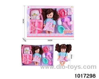 15 inch doll set with ic in window box