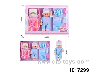 15 inch doll set with ic in window box