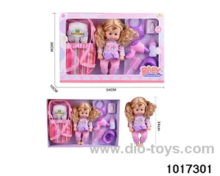 15 inch doll set with ic in window box