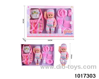 15 inch doll set with ic in window box