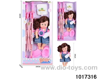 15 inch doll set with ic in window box