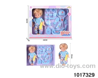 14 inch doll set in window box