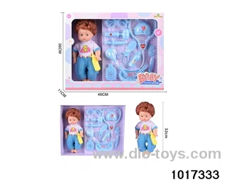 14 inch doll set in window box