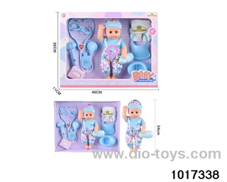 15 inch doll set with ic in window box